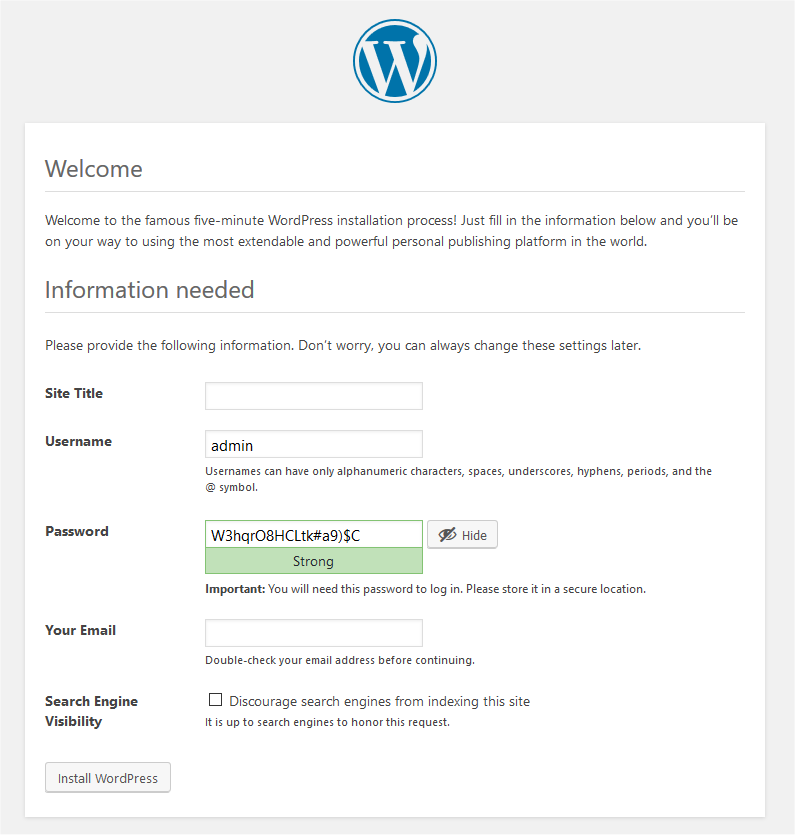 How long does it take to install WordPress? Manual Installation 2
